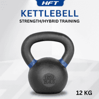 Kettlebell ดัมเบิ้ลหูหิ้ว สีดำด้าน 12 KG. - Homefittools