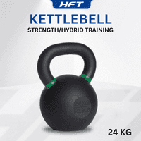 Kettlebell ดัมเบิ้ลหูหิ้ว สีดำด้าน 24 KG. - Homefittools