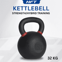 Kettlebell ดัมเบิ้ลหูหิ้ว สีดำด้าน 32 KG. - Homefittools