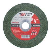 ใบตัด Fast Cut 4" เขียว หนา 1.0mm TOPPRO