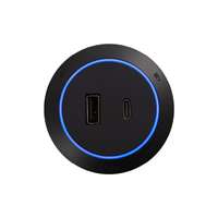 หัวปลั๊ก Enver Power Track แบบ USB-A+C Adapter สี Black ใช้กับรางปลั๊กไฟแม่เหล็ก Enver ทุกรุ่น