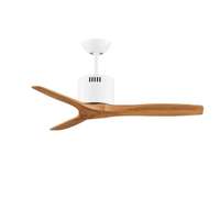 พัดลมเพดานใบพัดไม้แท้ รุ่น KEN SOLID WOOD 52นิ้ว DC MWH DR สี TEAK พร้อมรีโมท