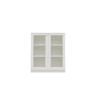 ตู้เตี้ยบานกระจก ขนาด 80 ซม. รุ่น GLAZIA สีขาว