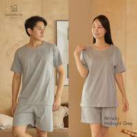 นอนสบาย ชุดนอน แขนสั้น - ขาสั้น สีเทาเข้ม size XL