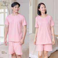 นอนสบาย ชุดนอน แขนสั้น - ขาสั้น สีชมพู size L