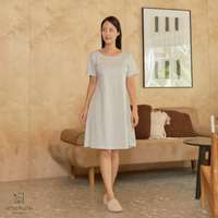 นอนสบาย ชุดนอน เดรส สีเทาอ่อน size L