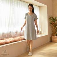 นอนสบาย ชุดนอน เดรส สีเทาเข้ม size S