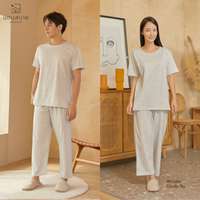 นอนสบาย ชุดนอน แขนสั้น - ขายาว สีเทาอ่อน size S