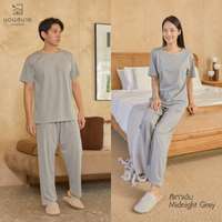 นอนสบาย ชุดนอน แขนสั้น - ขายาว สีเทาเข้ม size M
