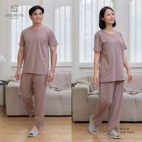 นอนสบาย ชุดนอน แขนสั้น - ขายาว สีน้ำตาล size L