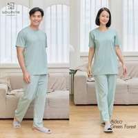 นอนสบาย ชุดนอน แขนสั้น - ขายาว สีเขียว size S