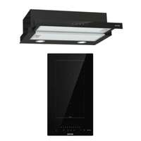 Gorenje แพคคู่สุดคุ้ม เตาไฟฟ้าอินดักชั่น 2 หัว รุ่น GI3202BSCE คู่ เครื่องดูดควันฝังใต้ตู้ TH64E4BG