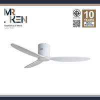 พัดลมเพดาน MR KEN รุ่น CAN Solid Wood 52" DC MWH-White HR NL  พร้อมรีโมทคอนโทรล