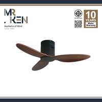 พัดลมเพดาน MR KEN รุ่น CAN Solid Wood 40" DC MB-Dark Walnut HR NL  พร้อมรีโมทคอนโทรล
