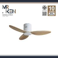 พัดลมเพดาน MR KEN รุ่น CAN Solid Wood 40" DC MWH-Natural Wood HR NL พร้อมรีโมทคอนโทรล