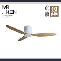 พัดลมเพดาน MR KEN รุ่น CAN Solid Wood 52" DC MWH-Natural Wood HR NL พร้อมรีโมทคอนโทรล