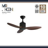 พัดลมเพดาน MR KEN รุ่น CAN Solid Wood 40" DC MB-Dark Walnut DR NL  พร้อมรีโมทคอนโทรล