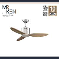 พัดลมเพดาน MR KEN รุ่น CAN Solid Wood 40" DC BN-Natural Wood DR NL  พร้อมรีโมทคอนโทรล