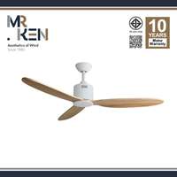 พัดลมเพดาน MR KEN รุ่น CAN Solid Wood 52" DC MWH-Natural Wood DR NL พร้อมรีโมทคอนโทรล