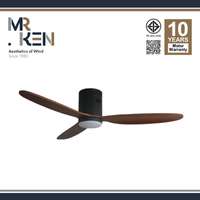 พัดลมเพดาน MR KEN รุ่น CAN Solid Wood 52" DC MB-Dark Walnut HR LED  พร้อมรีโมทคอนโทรล