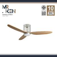 พัดลมเพดาน MR KEN รุ่น CAN Solid Wood 52" DC BN-Natural Wood HR LED  พร้อมรีโมทคอนโทรล