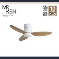 พัดลมเพดาน MR KEN รุ่น CAN Solid Wood 40" DC MWH-Natural Wood HR LED พร้อมรีโมทคอนโทรล