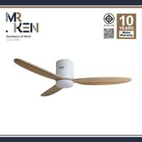 พัดลมเพดาน MR KEN รุ่น CAN Solid Wood 52" DC MWH-Natural Wood HR LED พร้อมรีโมทคอนโทรล