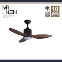 พัดลมเพดาน MR KEN รุ่น CAN Solid Wood 40" DC MB-Dark Walnut DR LED  พร้อมรีโมทคอนโทรล