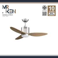 พัดลมเพดาน MR KEN รุ่น CAN Solid Wood 40" DC BN-Natural Wood DR LED  พร้อมรีโมทคอนโทรล