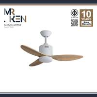 พัดลมเพดาน MR KEN รุ่น CAN Solid Wood 40" DC MWH-Natural Wood DR LED พร้อมรีโมทคอนโทรล