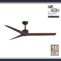 พัดลมเพดาน MR KEN รุ่น FARO 52" DC DB-Dark Walnut DR NL  พร้อมรีโมทคอนโทรล