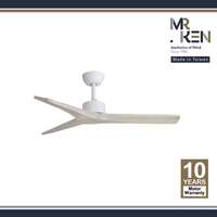 พัดลมเพดาน MR KEN รุ่น FARO 40" DC MWH-Washed White DR NL  พร้อมรีโมทคอนโทรล