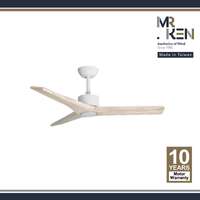 พัดลมเพดาน MR KEN รุ่น FARO 40" DC MWH-Washed White DR LED  พร้อมรีโมทคอนโทรล