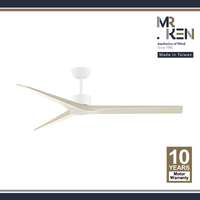 พัดลมเพดาน MR KEN รุ่น FARO 52" DC MWH-Washed White  DR LED  พร้อมรีโมทคอนโทรล