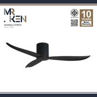 พัดลมเพดาน MR KEN รุ่น NEW SEABIRD OD 52" DC DB-Matte Black HR  NL พร้อมรีโมทคอนโทรล