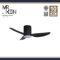 พัดลมเพดาน MR KEN รุ่น NEW SEABIRD OD 40" DC DB-Matte Black HR  LED พร้อมรีโมทคอนโทรล