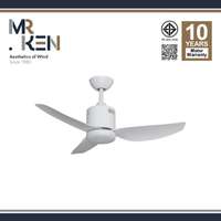 พัดลมเพดาน MR KEN รุ่น NEW SEABIRD OD 40" DC MWH-White DR  LED พร้อมรีโมทคอนโทรล