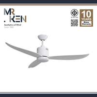 พัดลมเพดาน MR KEN รุ่น NEW SEABIRD OD 52" DC MWH-White DR  LED พร้อมรีโมทคอนโทรล