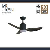พัดลมเพดาน MR KEN รุ่น NEW SEABIRD OD 40" DC DB-Matte Black DR  LED พร้อมรีโมทคอนโทรล