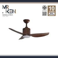 พัดลมเพดาน MR KEN รุ่น NEW SEABIRD OD 40" DC WN-Walnut DR  LED พร้อมรีโมทคอนโทรล