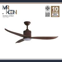 พัดลมเพดาน MR KEN รุ่น NEW SEABIRD OD 52" DC WN-Walnut DR LED พร้อมรีโมทคอนโทรล