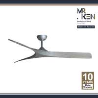 พัดลมเพดาน MR KEN รุ่น LAGUNA 60" DC BN-Washed Grey DR  พร้อมรีโมทคอนโทรล