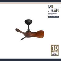 พัดลมเพดาน MR KEN รุ่น PETITE 22" DC DB-Dark Walnut DR NL  พร้อมรีโมทคอนโทรล