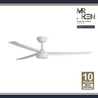 พัดลมเพดาน MR KEN รุ่น INDUSTRIAL 56" DC MWH-White DR  พร้อมรีโมทคอนโทรล