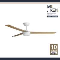 พัดลมเพดาน MR KEN รุ่น INDUSTRIAL 56" DC MWH-Maple DR  พร้อมรีโมทคอนโทรล