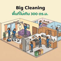 Big Cleaning พื้นที่ไม่เกิน 300 ตร.ม.