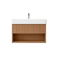 ชุดเฟอร์นิเจอร์พร้อมอ่างล้างหน้า LINEDEKOR รุ่น LUNA BALU-29HS ขนาด 55 x 43 x 46 ซม. สีสักด้าน
